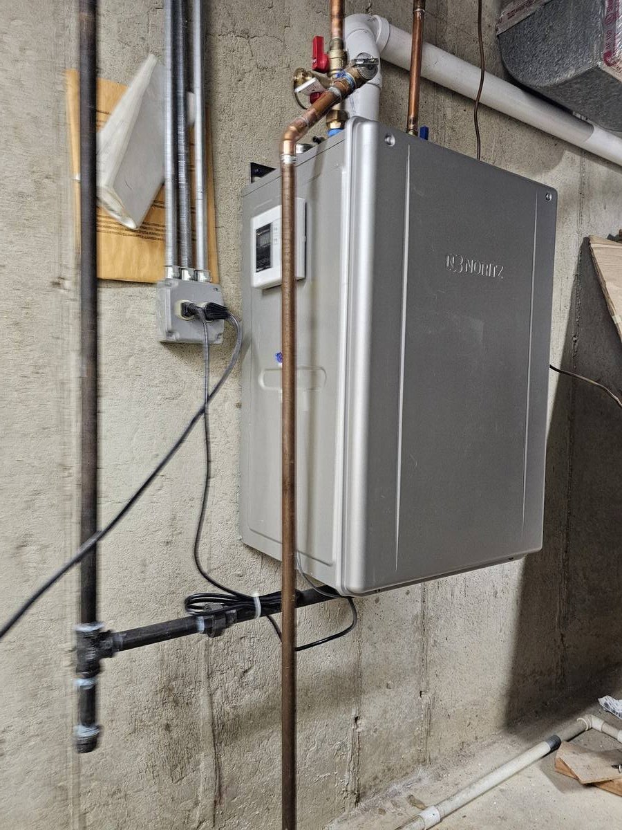 Noritz tankless water heater installed Glenview IL Premier Water Heaters